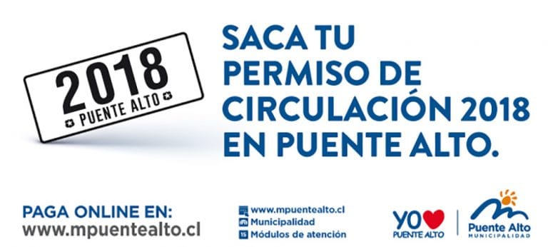 Paga tu permiso de circulación 2018 en Puente Alto