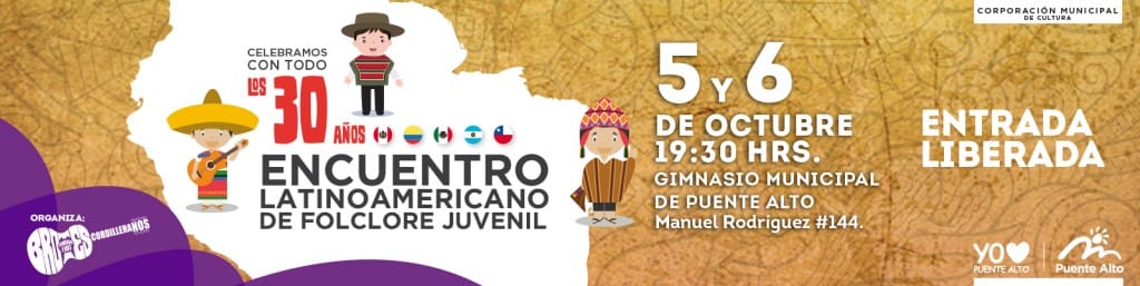 Vive el encuentro latinoamericano de folclore juvenil en sus 30 años de historia en Puente Alto