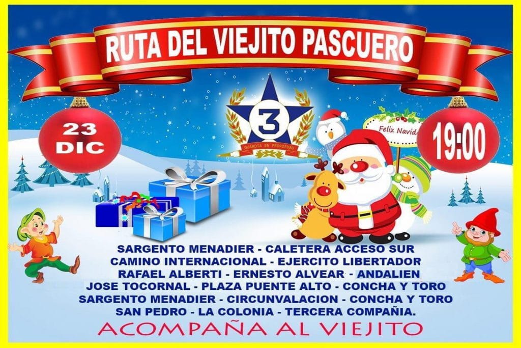 ¡Si te quedaste con las ganas de ver al “Viejo Pascuero! Bomberos de Puente Alto también realizará su caravana