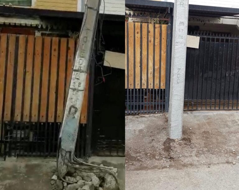 Vecino de Villa El Molino agradece a Portal Puente Alto tras cambio de poste que amenazaba seguridad en su pasaje