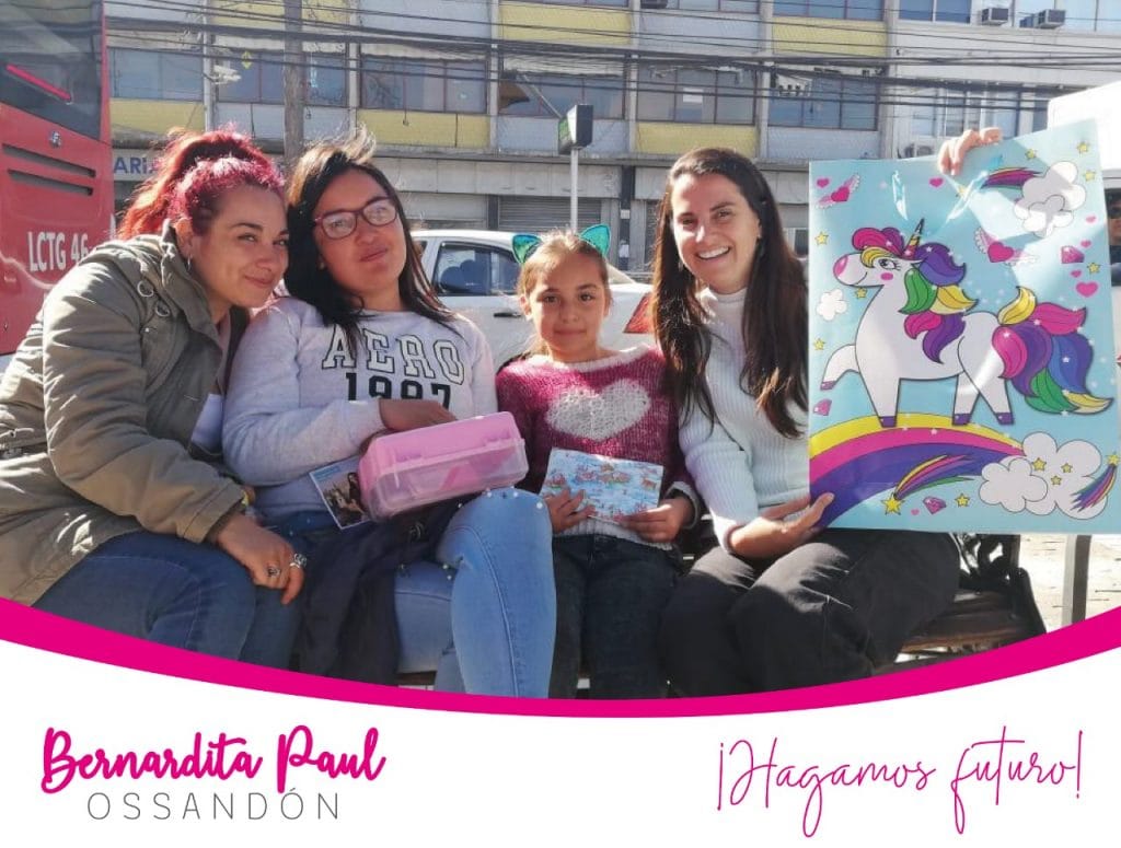 Cerramos agosto mes de la solidaridad: Bernardita Paul Ossandon apoya a damas de amarillo y celebra su cumpleaños con todo en Puente Alto