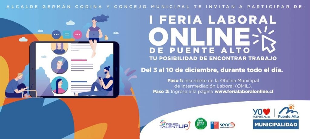 ¿Buscas trabajo? En Puente Alto se está realizando la primera Feria laboral on line