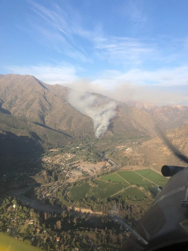 Incendio en El Canelo: ONEMI declaran Alerta Amarilla para San José de Maipo
