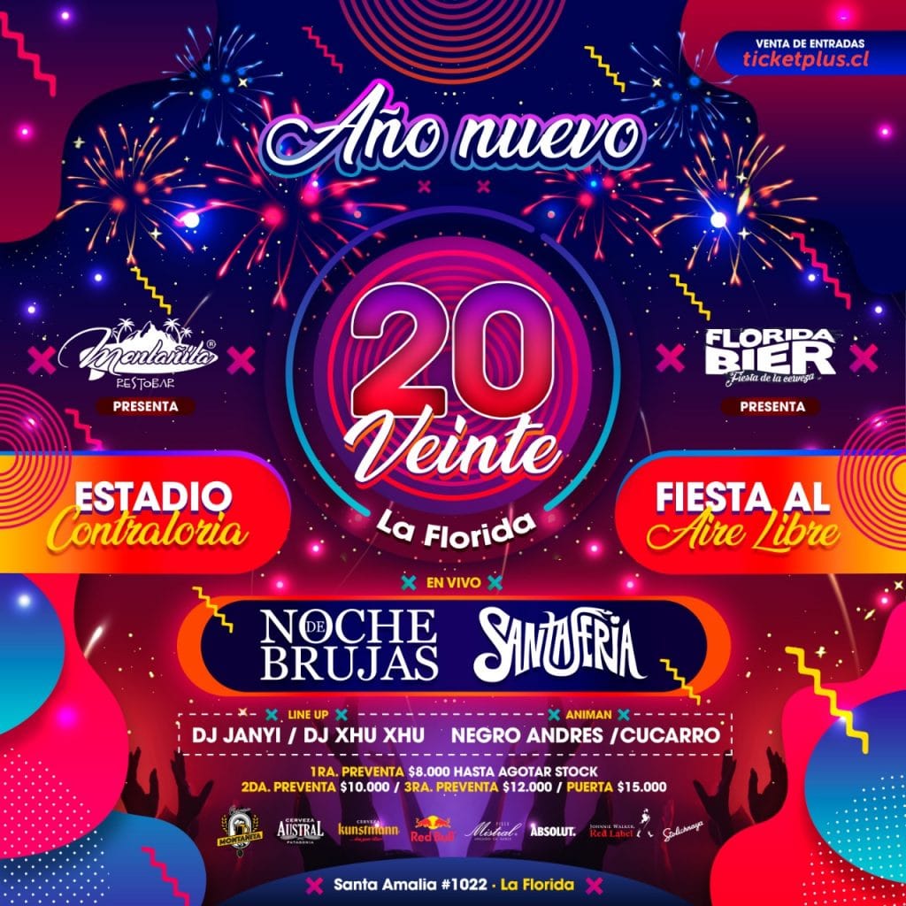 “Año Nuevo 20 Veinte” reunirá en gran fiesta a SantaFeria y Noche de Brujas