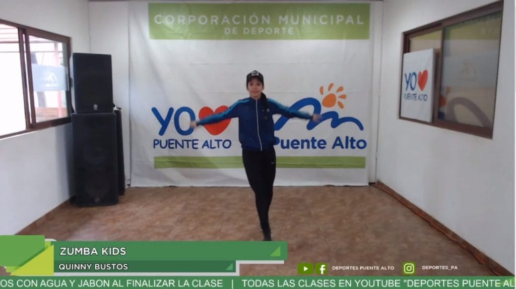 A bailar al ritmo de Zumba Kids, actividad online organizada por la Corporación Municipal de Deporte de Puente Alto