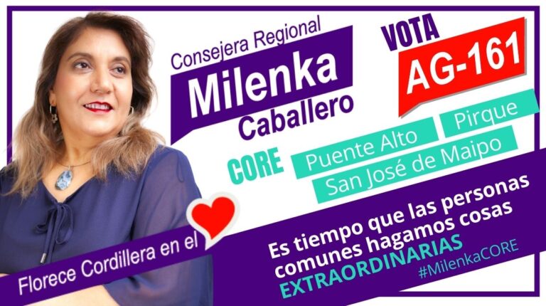 Milenka Caballero, candidata a CORE: “Es tiempo que las personas comunes hagamos cosas maravillosas”
