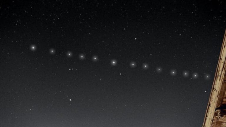 ¡No era un ovni! Tren de luces en cielo puentealtino causó sorpresa la noche de ayer