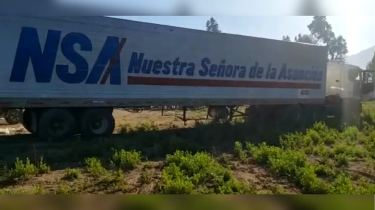 Pirque: recuperan camión robado que transportaba más de 25 toneladas de carne
