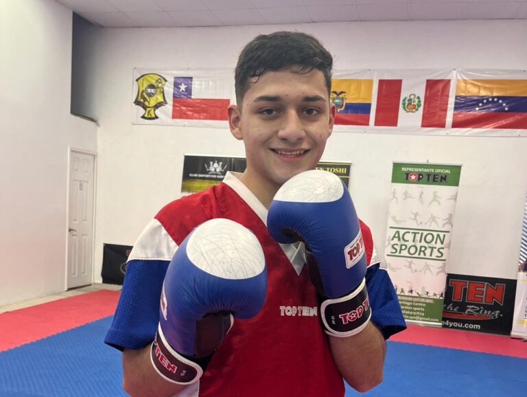 Renato Leiva, el joven deportista puentealtino Campeón Sudamericano de kickboxing que no irá al mundial por falta de recursos