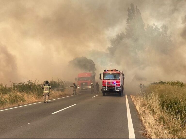 Bomberos puentealtinos llegaron hasta el sur para ayudar a combatir el fuego