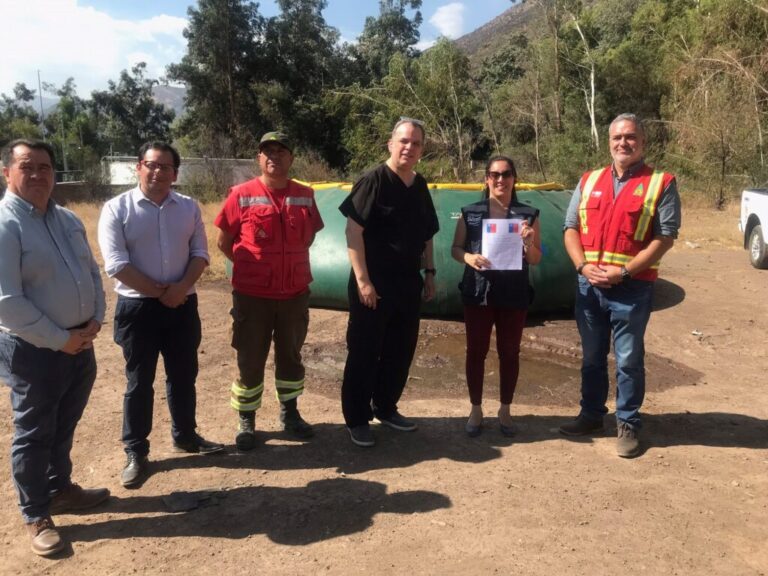 Delegación Provincial de Cordillera dispone estanque de 40 mil litros para el combate de incendios