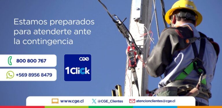 CGE implementa medidas preventivas frente a lluvias en la Región Metropolitana