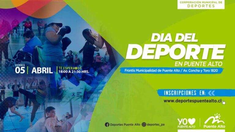 5 de abril: Celebración del Día del Deporte en Puente Alto