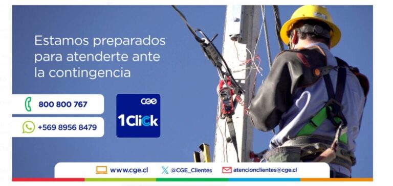 CGE activa plan de acción preventivo ante sistema frontal que afectará a Puente Alto y la Región Metropolitana