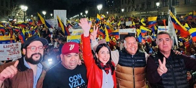 Karla Rubilar participó en multitudinaria manifestación contra Régimen de Maduro