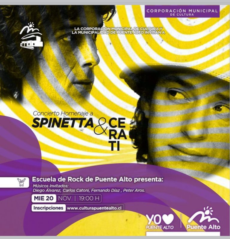 Escuela de Rock de Puente Alto realizará concierto homenaje a Spinetta y Cerati en Puente Alto