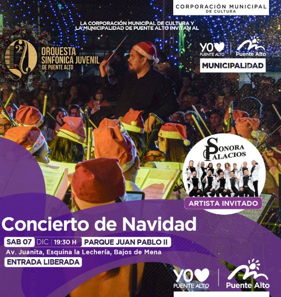 Segunda edición del Concierto de Navidad en Puente Alto: Contará con la presentación de la Sonora Palacios