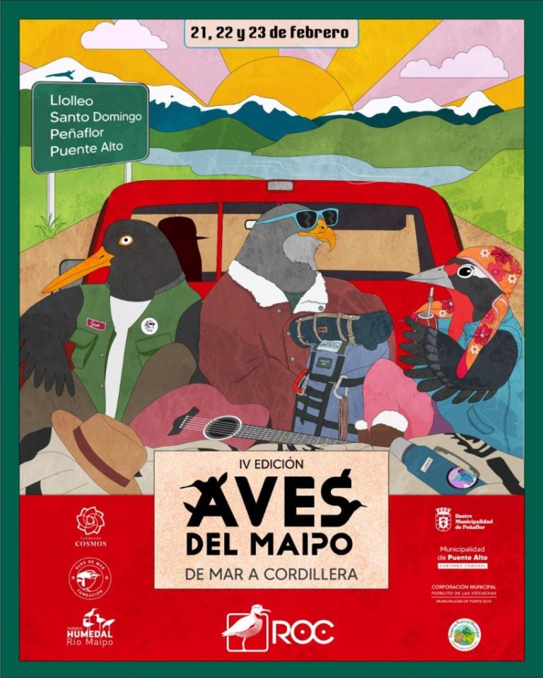 Pueblito de Las Vizcachas será parte de la Cuarta versión del “Festival de Aves del Maipo: un encuentro imperdible con la biodiversidad del río”