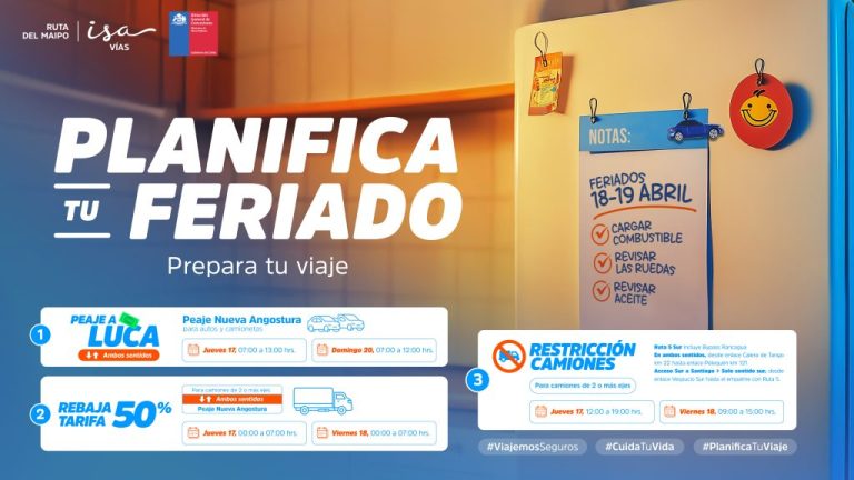 Semana Santa: Ruta del Maipo llama a planificar viajes y evitar horario punta durante fin de semana largo