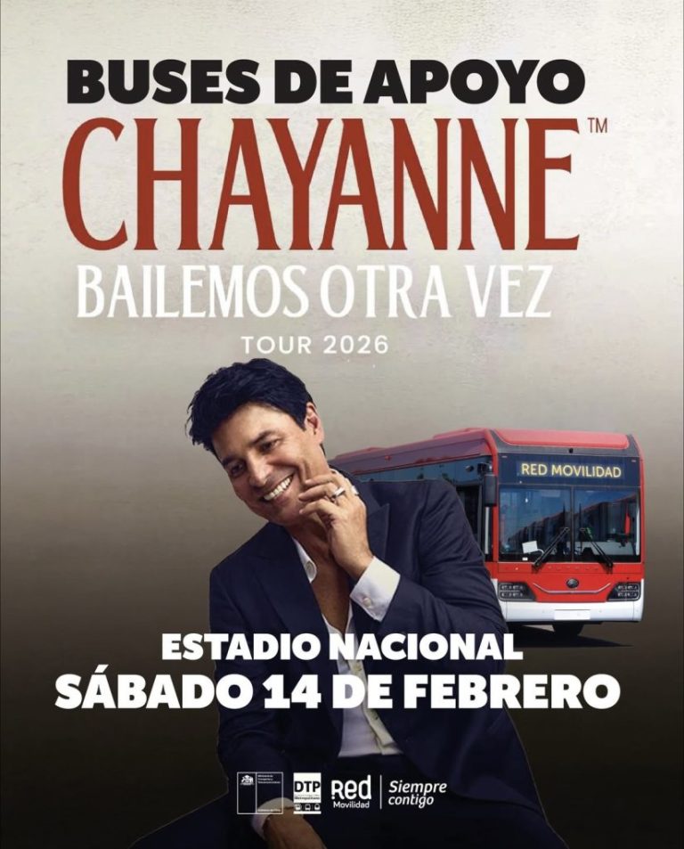 Red Movilidad anuncia buses de apoyo para el concierto de Chayanne este 14 de febrero en el Estadio Nacional