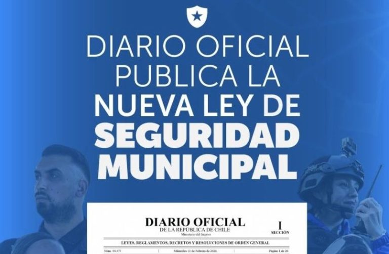 Ley de Seguridad Municipal ya fue publicada en el Diario Oficial: comenzará a regir en seis meses Ley de Seguridad Municipal ya fue publicada en el Diario Oficial: comenzará a regir en seis meses