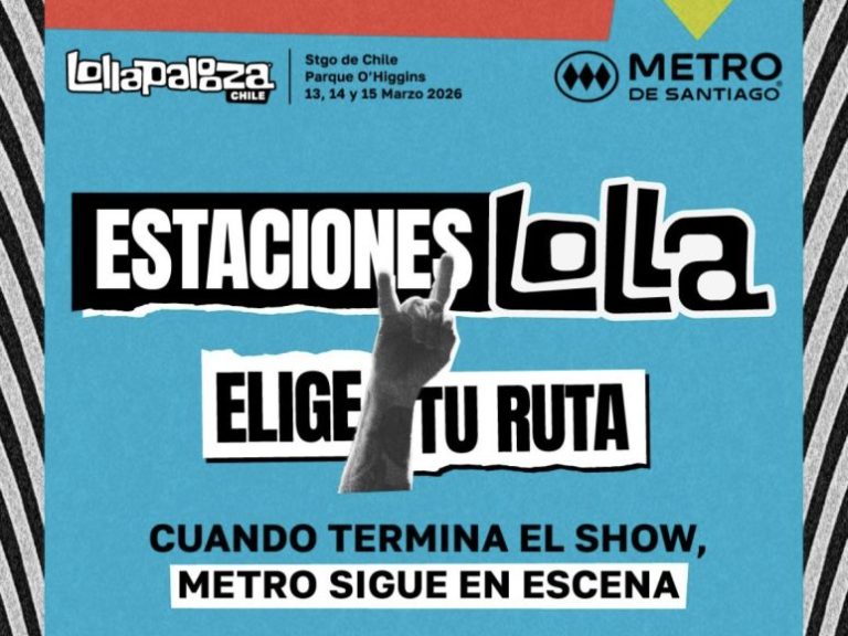 Metro de Santiago extenderá su horario por Lollapalooza 2026: revisa estaciones habilitadas y horarios Metro de Santiago extenderá su horario por Lollapalooza 2026: revisa estaciones habilitadas y horarios