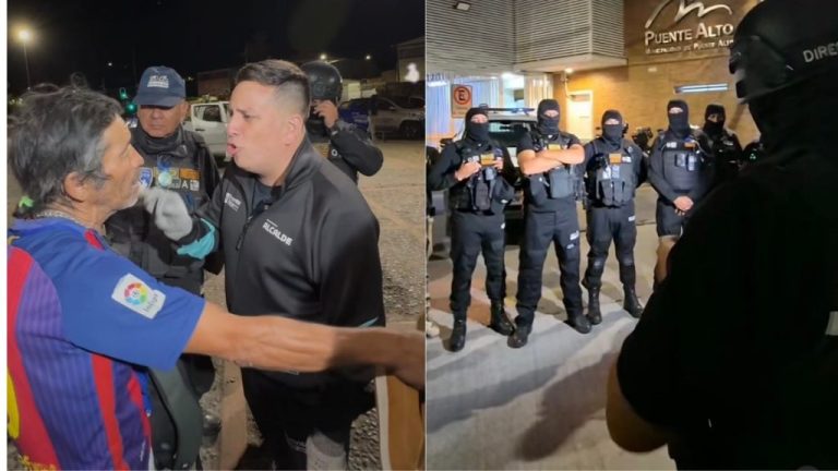Video muestra tenso intercambio entre alcalde de Puente Alto y hombre durante operativo municipal