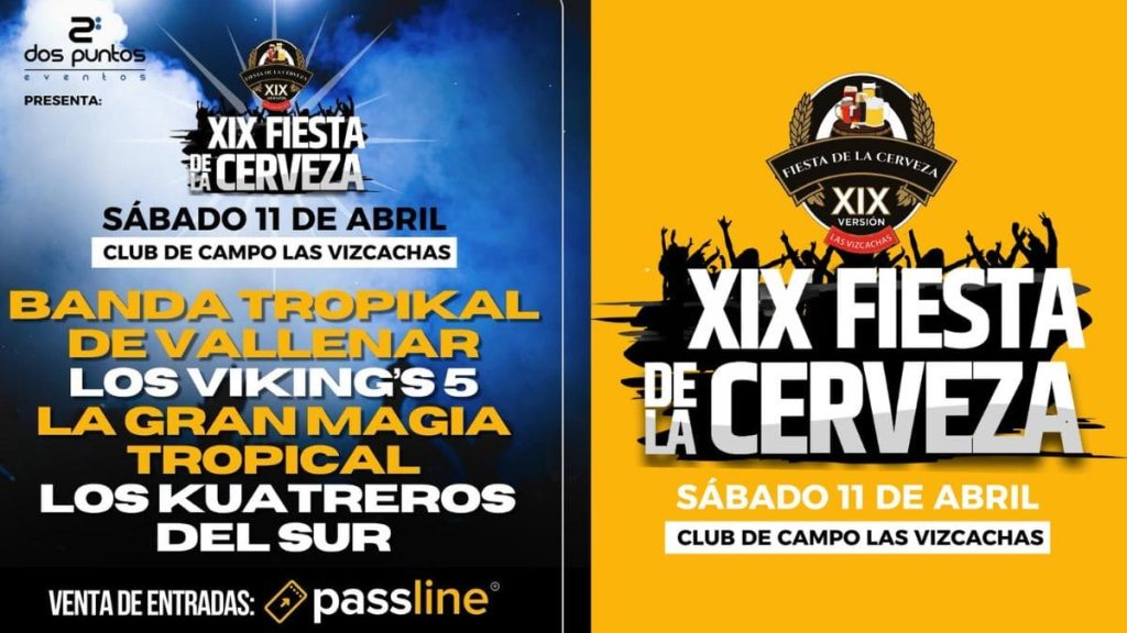 Poster del XIX Fiesta de la Cerveza Las Vizcachas