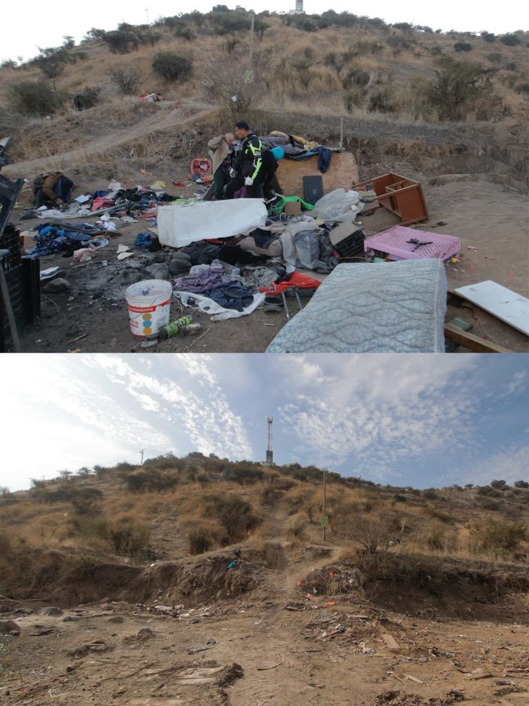 Municipio de Puente Alto interviene cinco rucos en Cerro La Ballena tras denuncias de vecinos por incivilidades