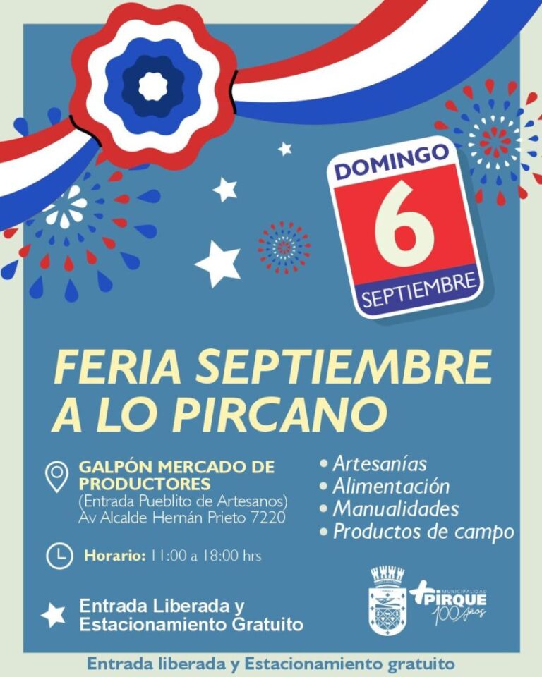 Feria Septiembre a lo Pircano se realizará este domingo en Pirque