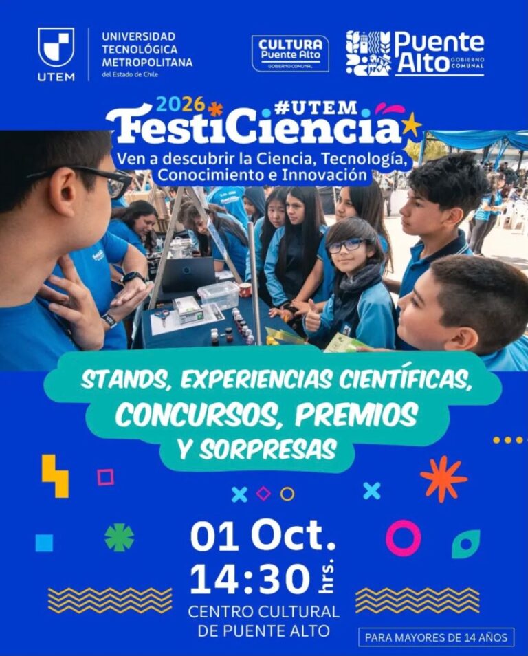 FestiCiencia 2026 llega a Puente Alto con actividades gratuitas de ciencia y tecnología