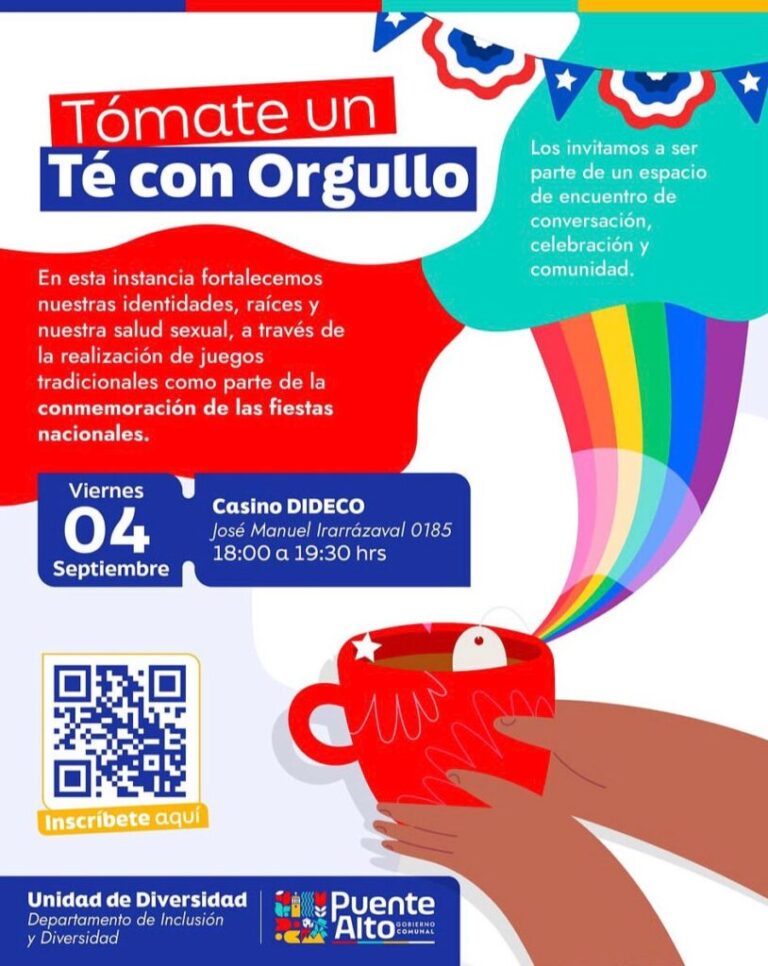 Puente Alto realizará “Tómate un Té con Orgullo” en el marco de las Fiestas Patrias