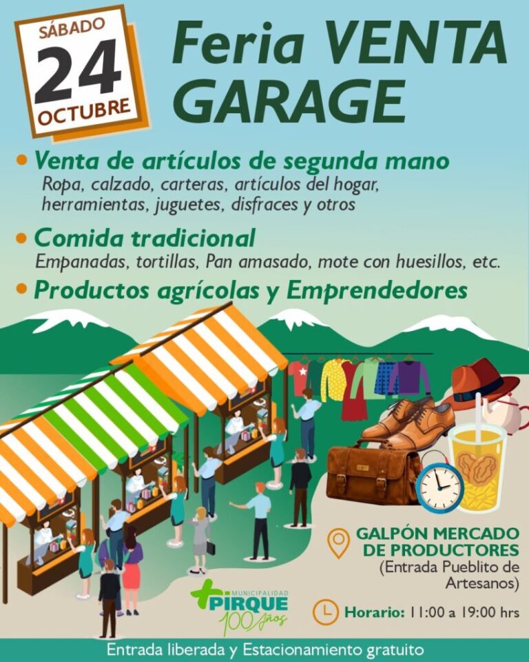 Pirque realizará una nueva Feria Venta Garage este sábado 24 de octubre